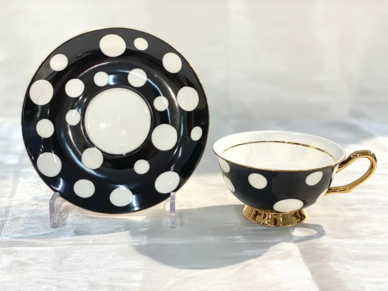 220ml Ceramic Mug Light Luxury Retro Afternoon Tea Coffee Cup Saucer Sets