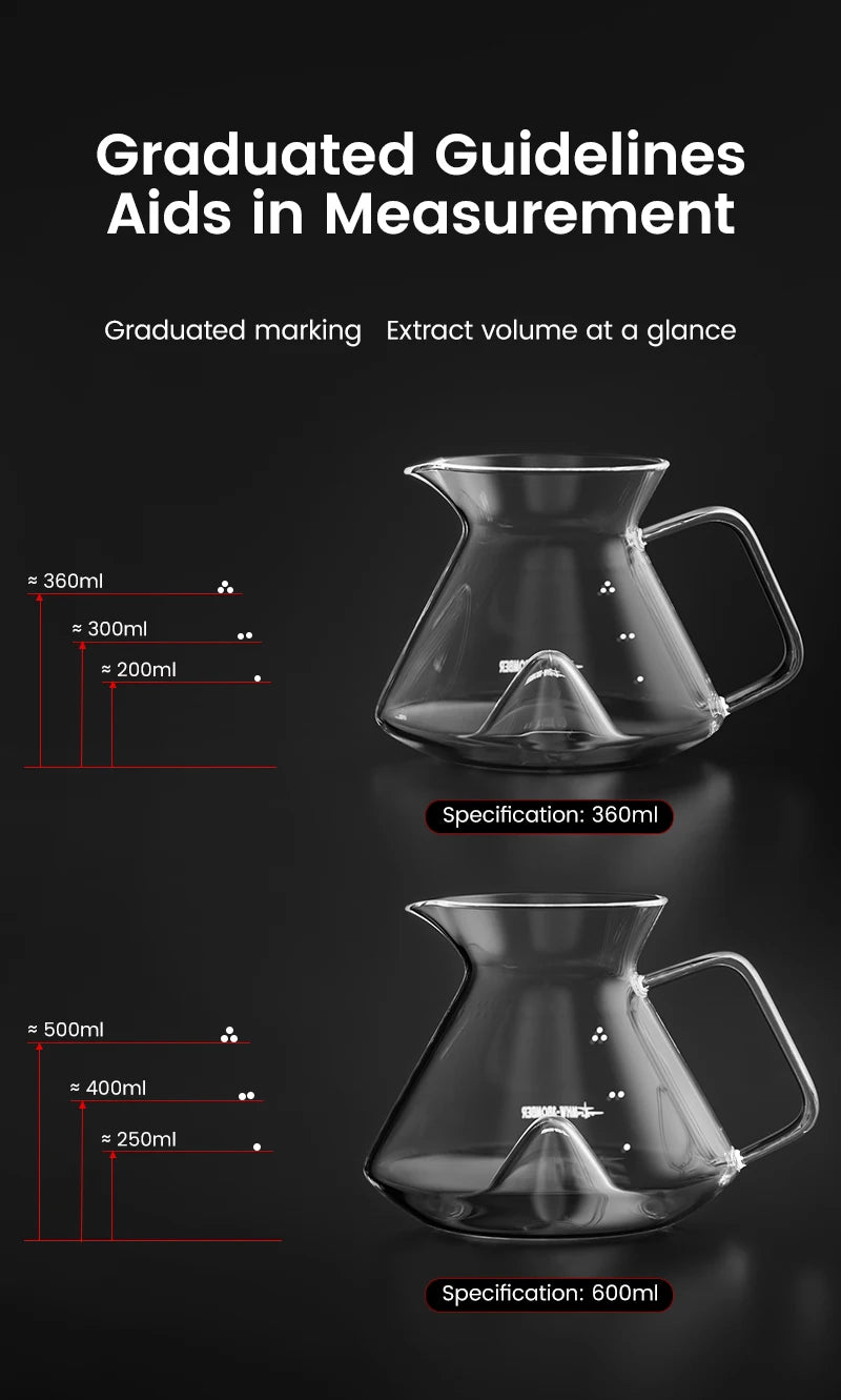 Coffee Server Glass Coffee Dripper for Home Brewing Kitchen Accessories
