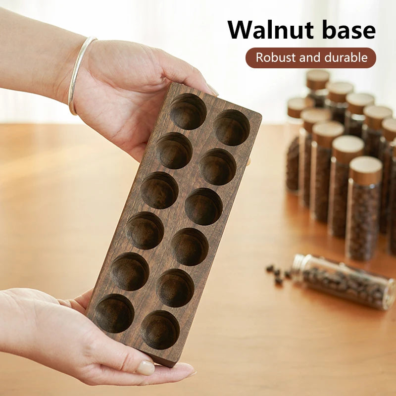 Coffee Beans Storage Container Tube Display Rack Tea Bottle Glass Single Dose
