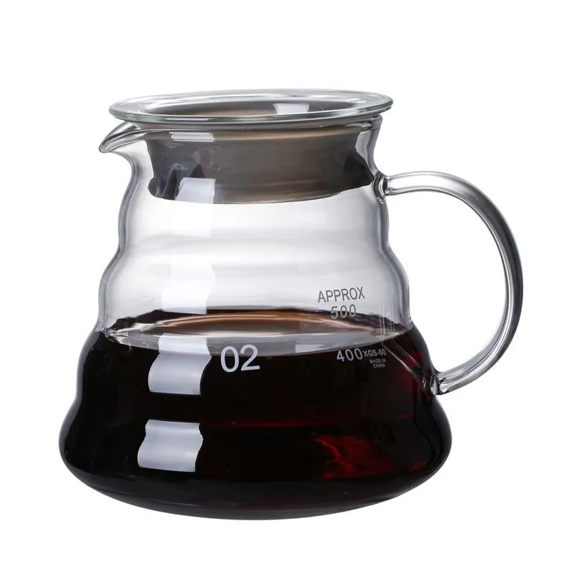 Glass Coffee Carafe Clouds Shape Glass Kettle Sharing Pot with Lids Coffee Pot