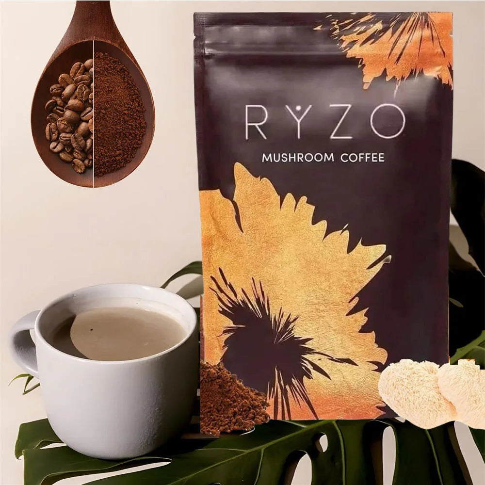 Organic Mushroom Coffee with 6 Types Adaptogenic Mushrooms MCT Oil Daily
