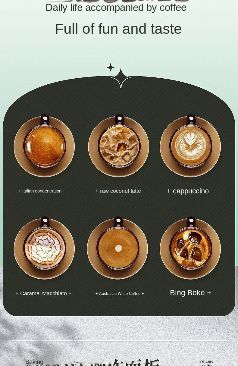 Italian coffee machine, household small fully semi-automatic concentrated