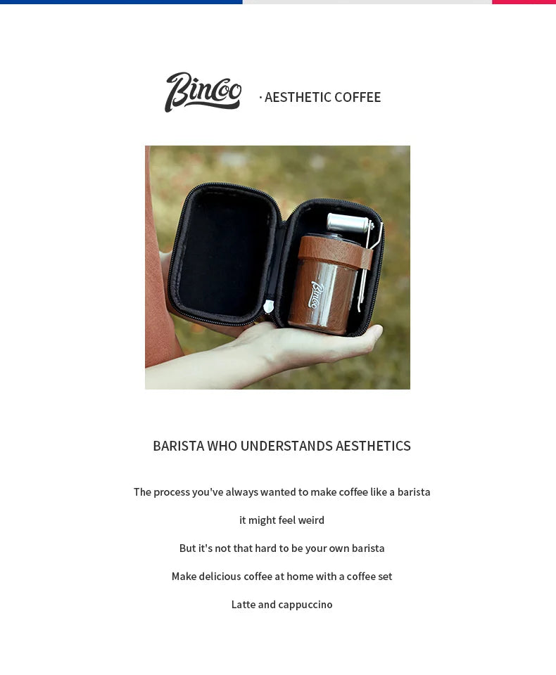Coffee Bean Grinder Portable Wood Grain Stainless Steel Crank Hand Hand Coffee