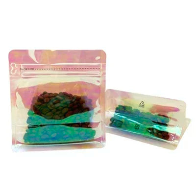 Holographic Coffee Bean Powder with ValveTea Storage Bag Mylar Packaging